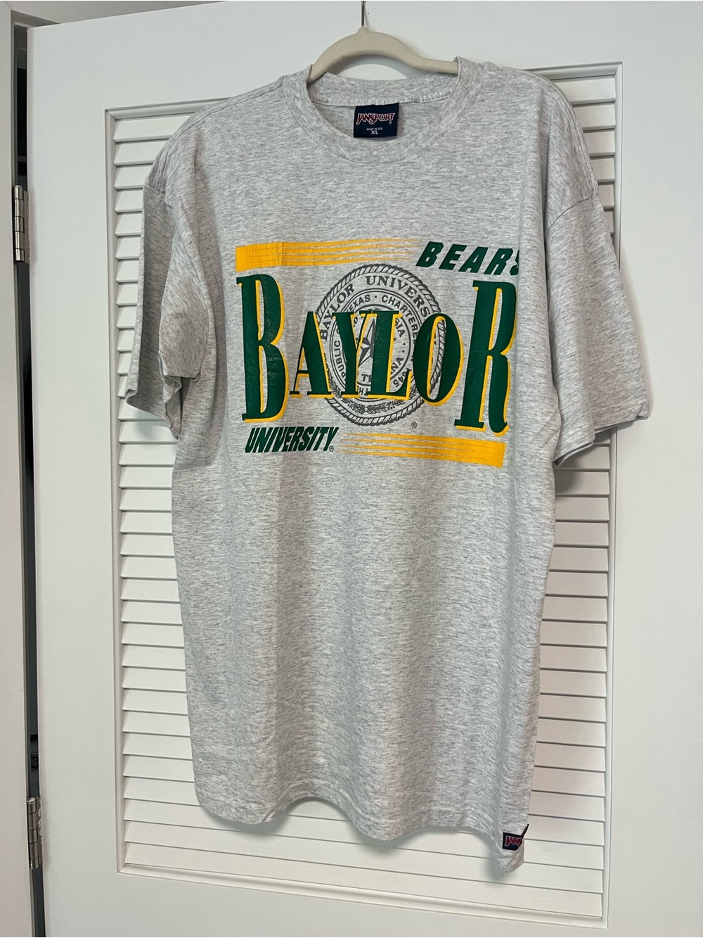 Baylor University Gray Graphic Tee - Vintage Collegiate Short Sleeve T Shirt XL